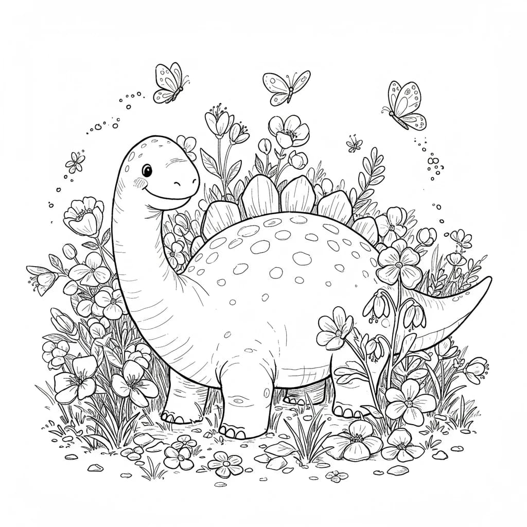 Desenho de Dinossauro para Colorir