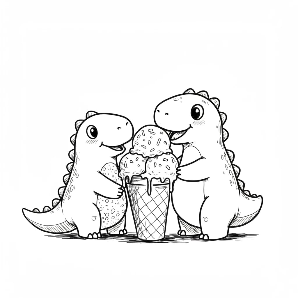 Desenho de Dinossauro para Colorir