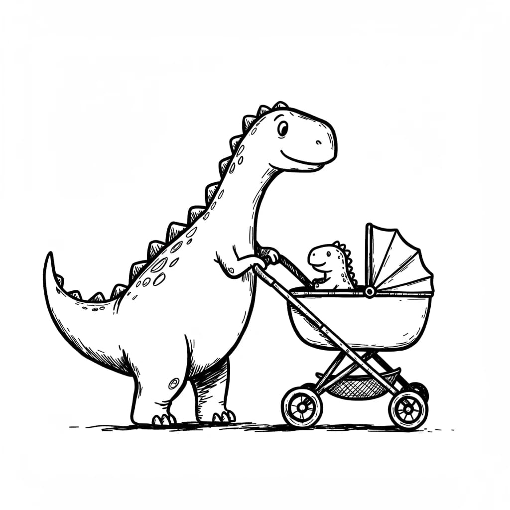 Desenho de Dinossauro para Colorir