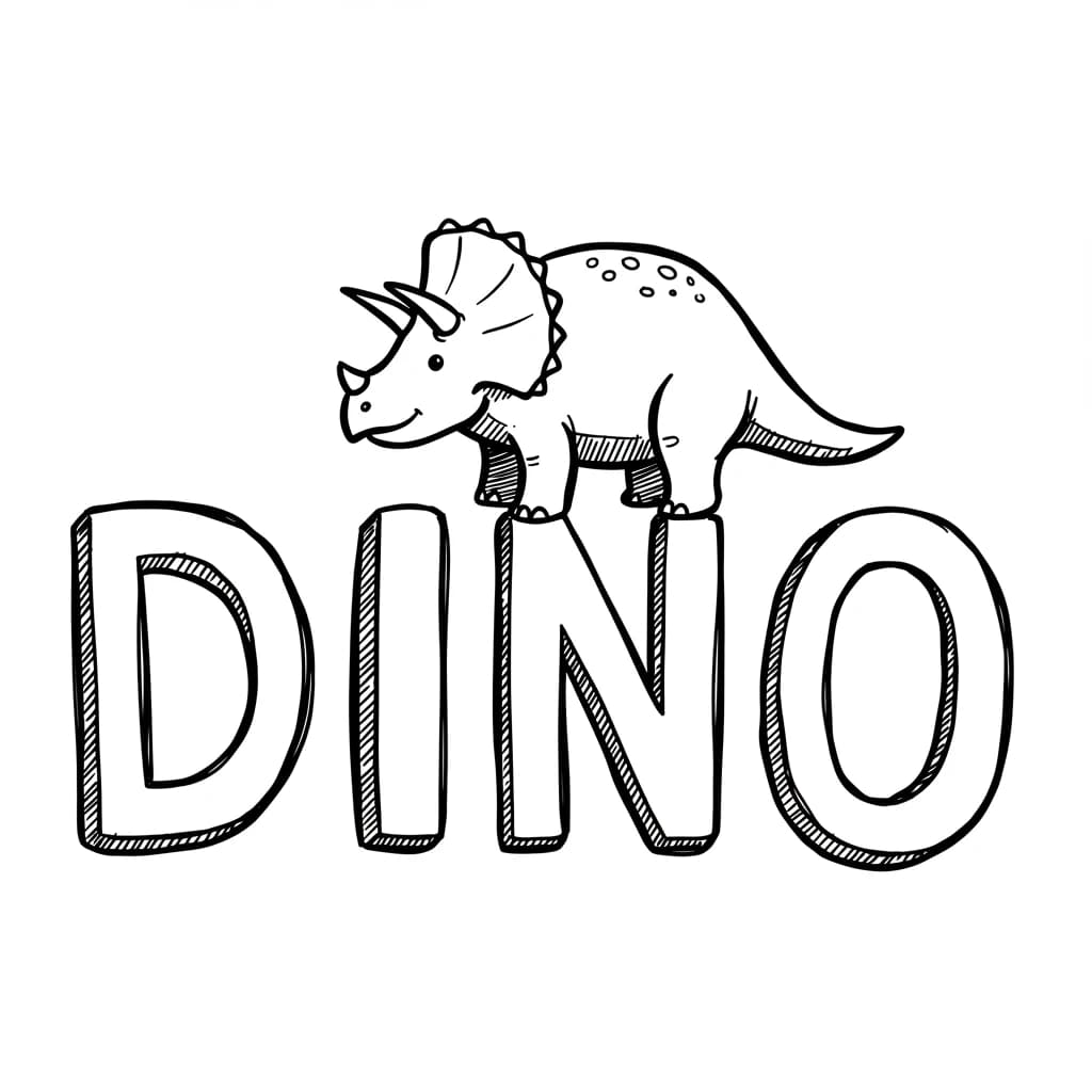 Desenho de Dinossauro para Colorir