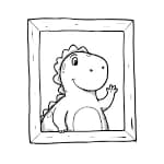 Desenho de Dinossauro para Colorir