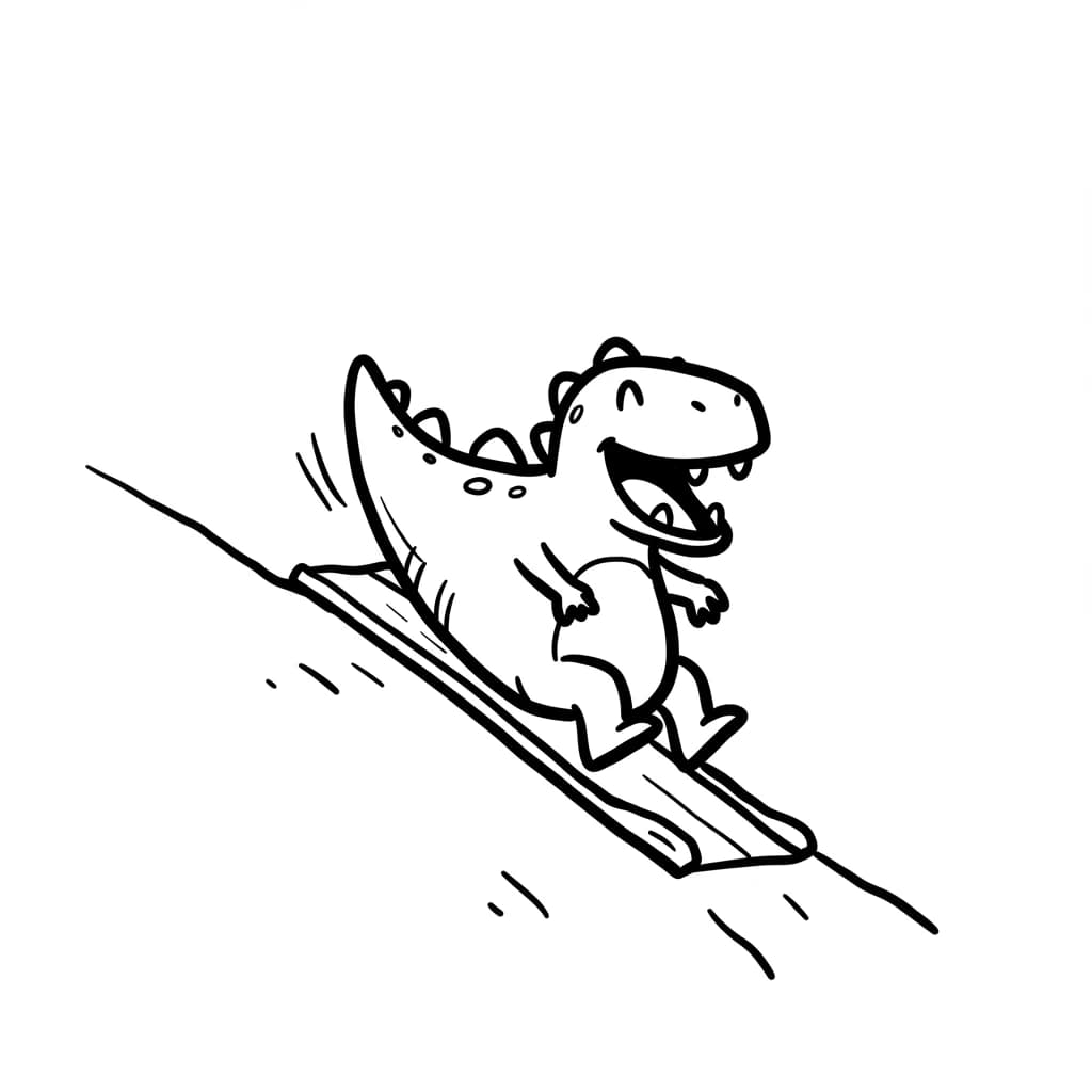 Desenho de Dinossauro para Colorir