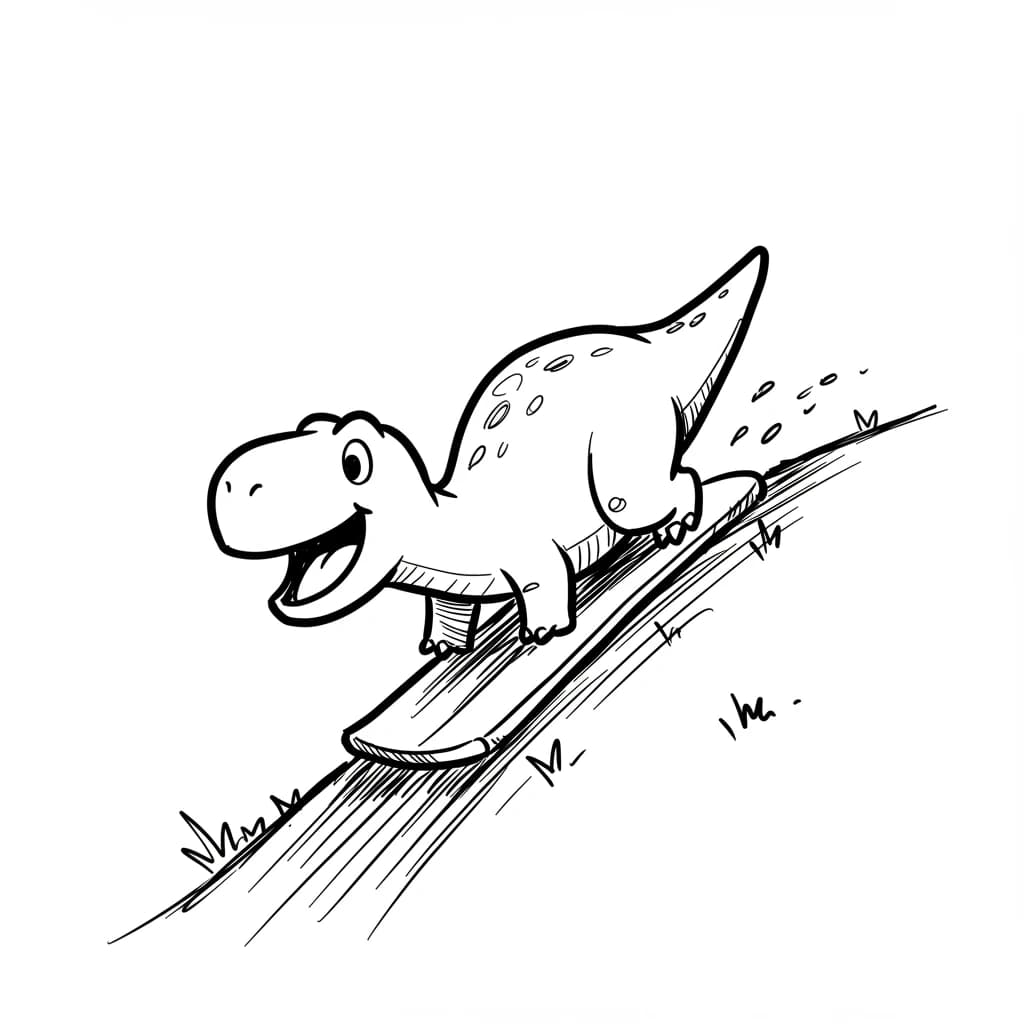 Desenho de Dinossauro para Colorir