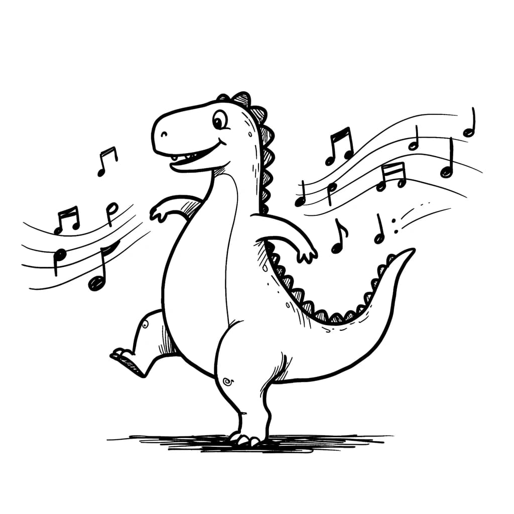 Desenho de Dinossauro para Colorir