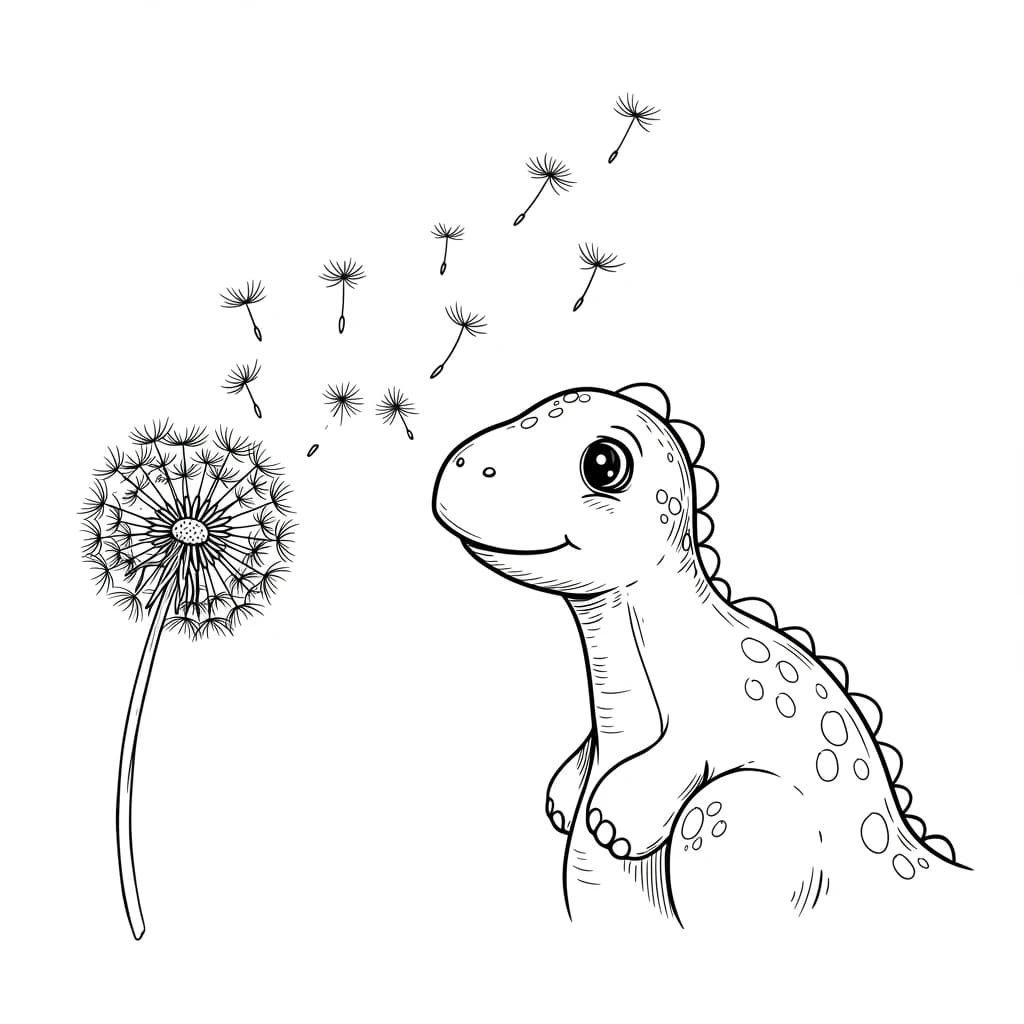 Desenho de Dinossauro para Colorir