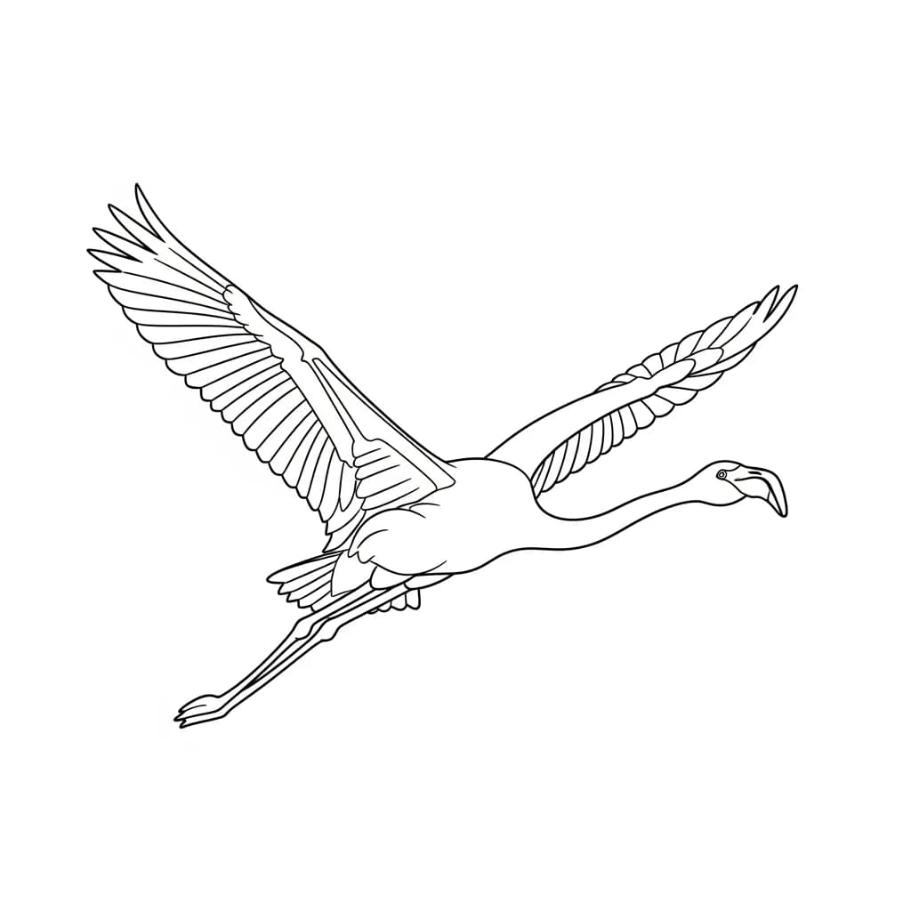 desenho de Flamingo para imprimir e colorir