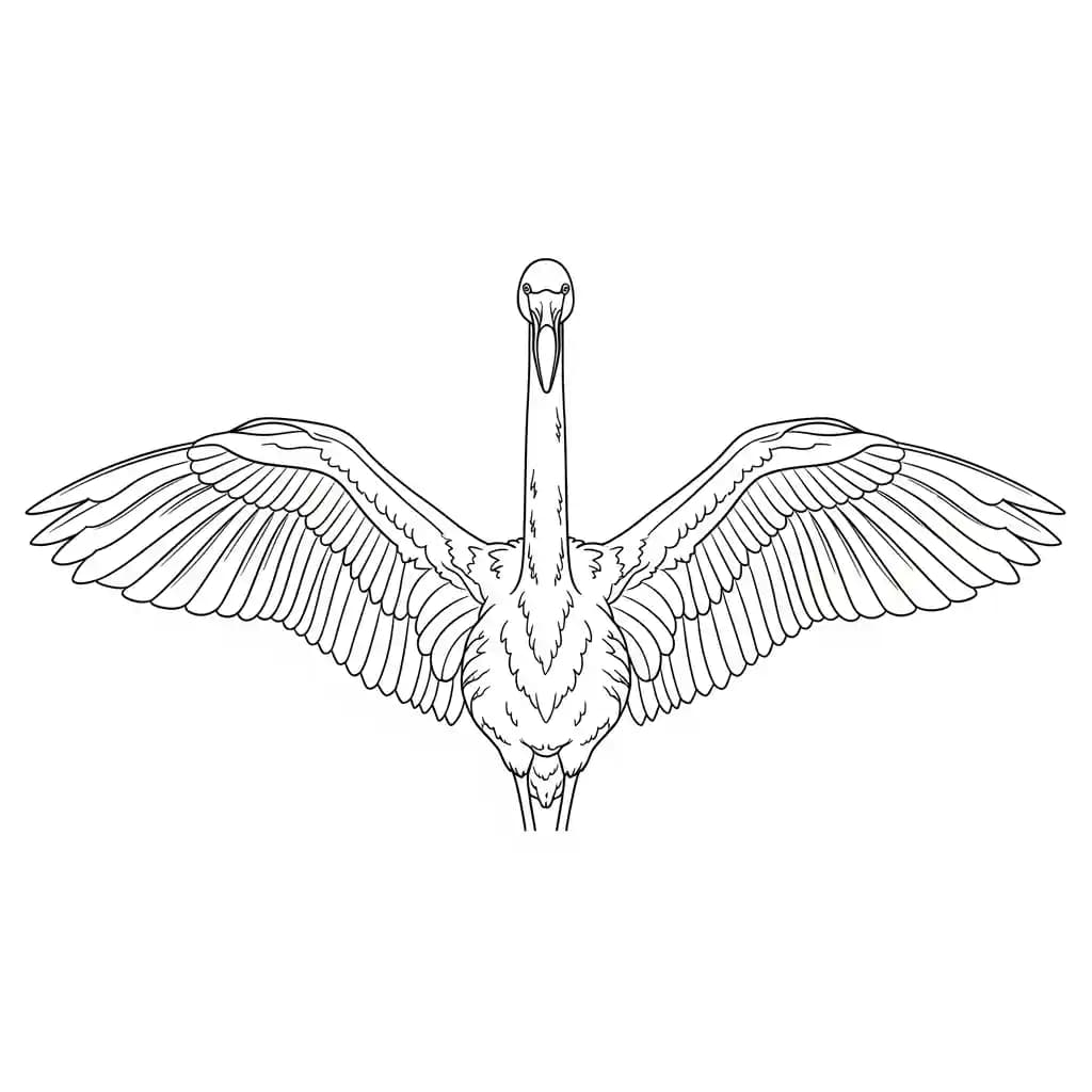 desenho de Flamingo para imprimir e colorir