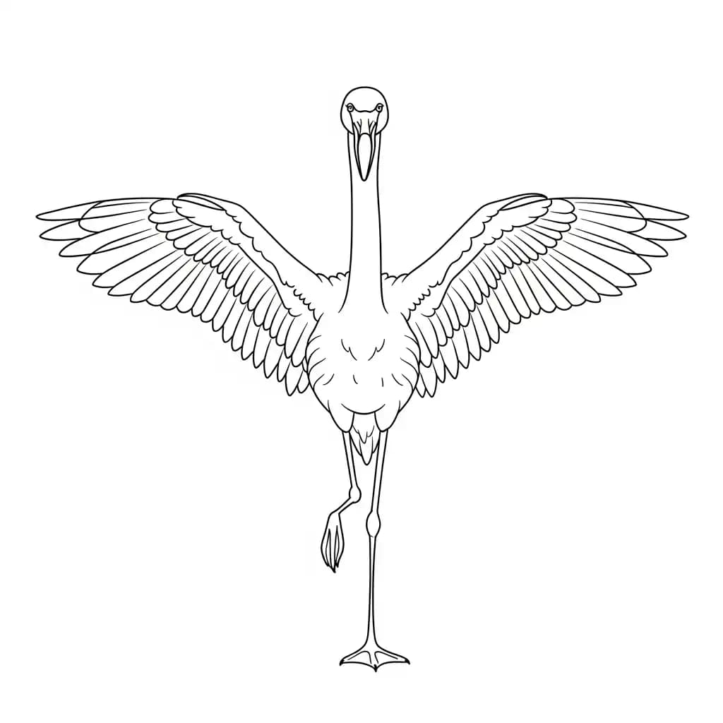 desenho de Flamingo para imprimir e colorir