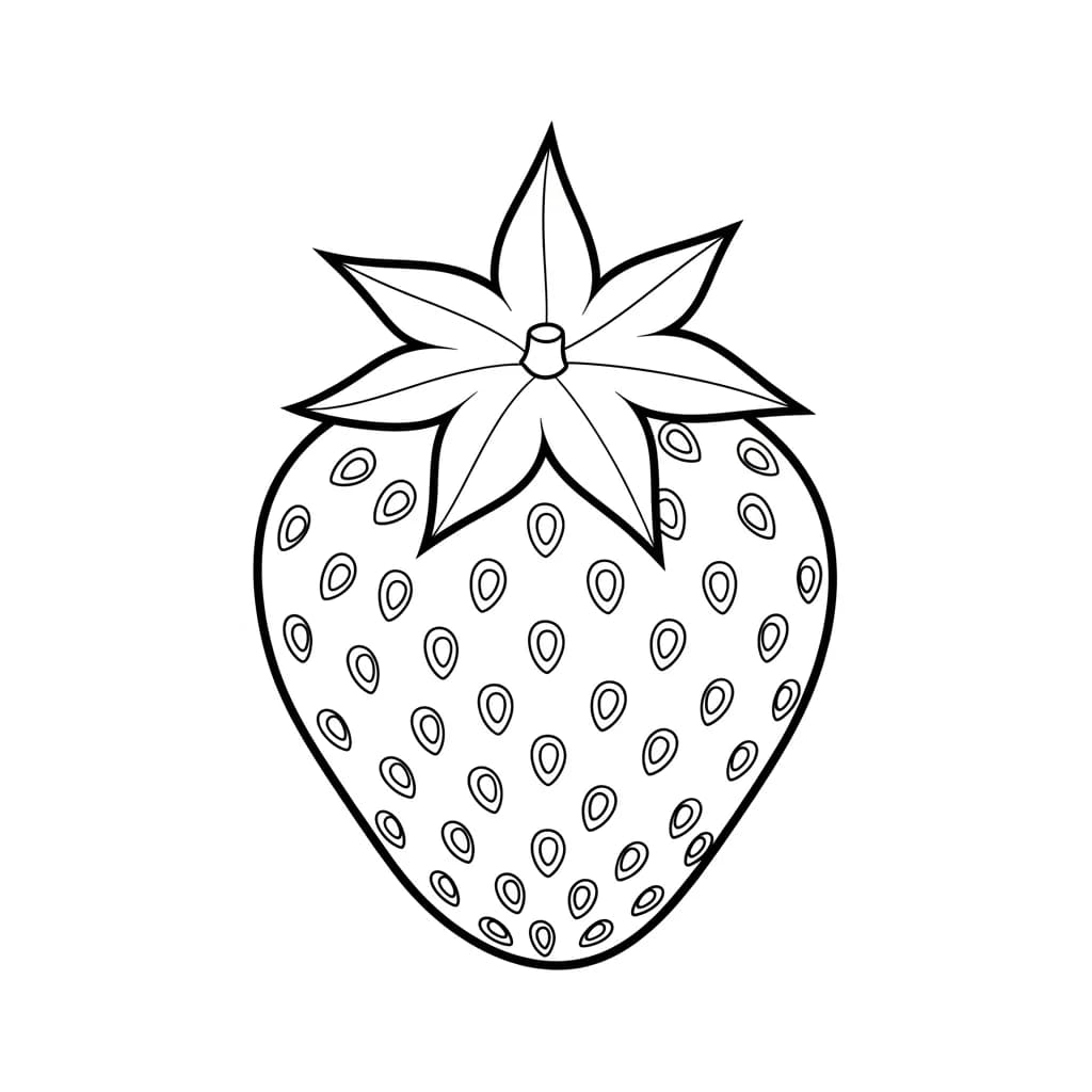 desenho de morango para colorir