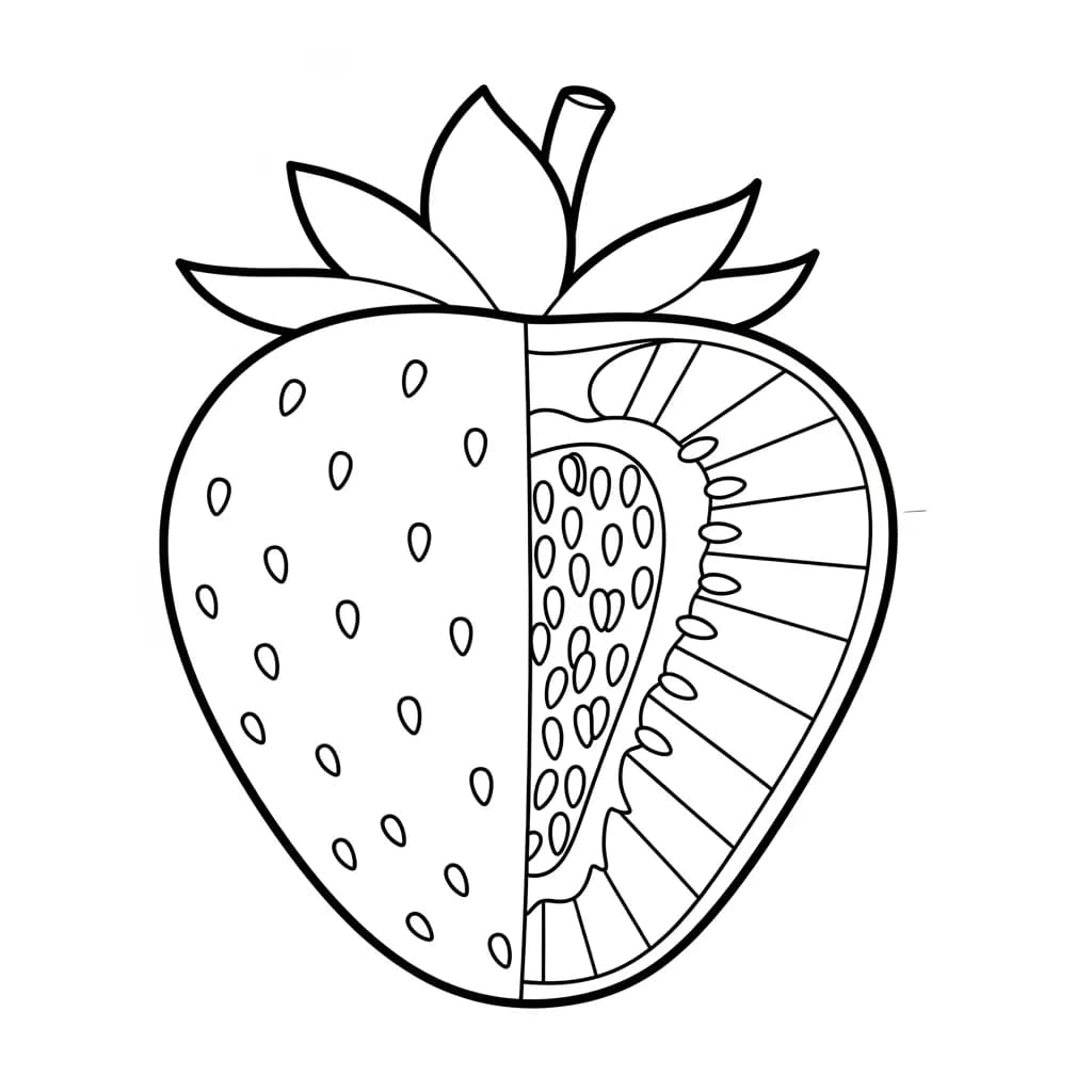 desenho de morango para colorir