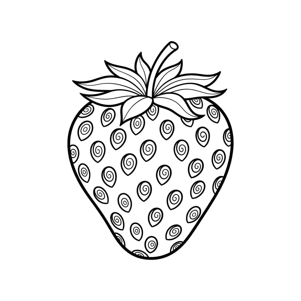 desenho de morango para colorir