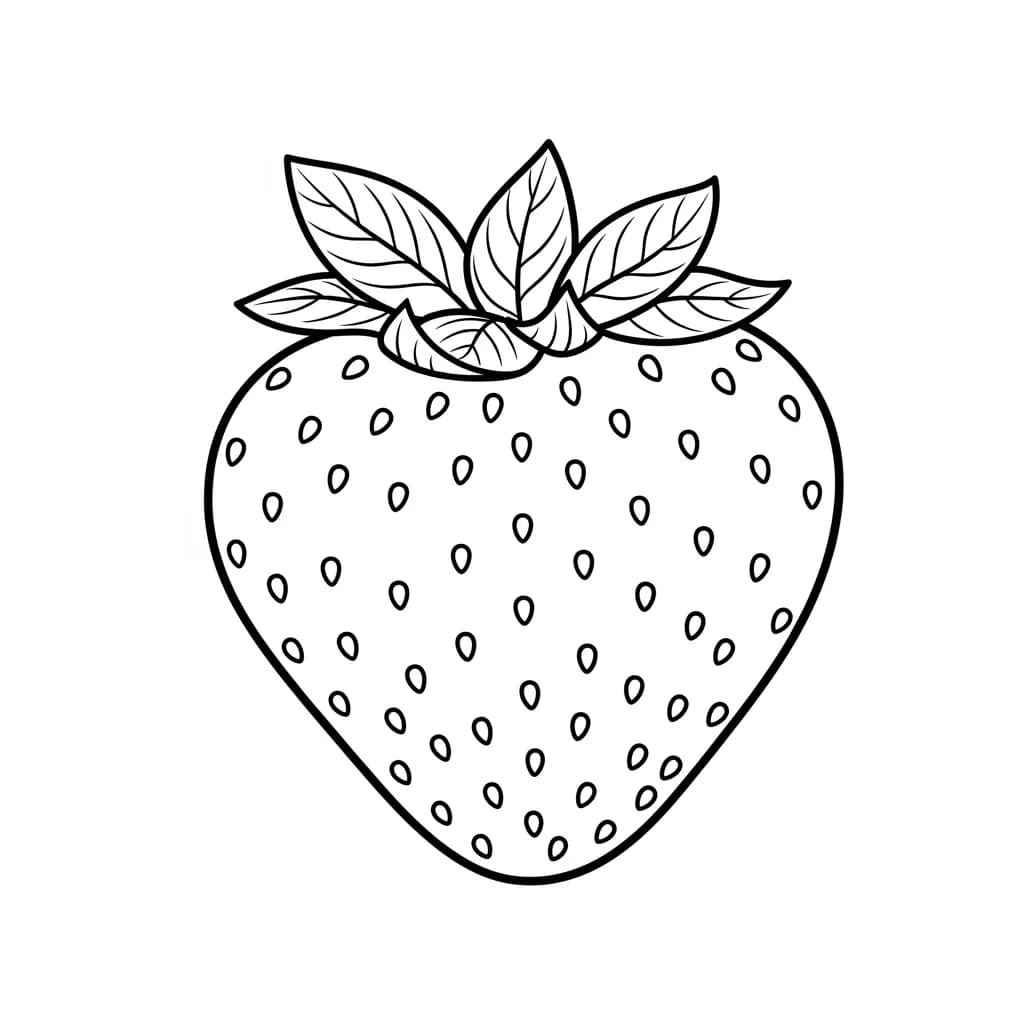 desenho de morango para colorir
