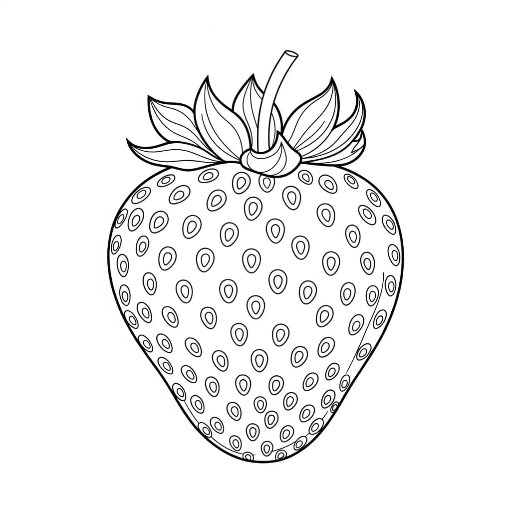 desenho de morango para colorir
