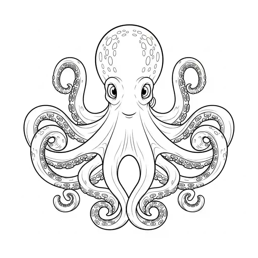 desenho de Polvo para imprimir e colorir