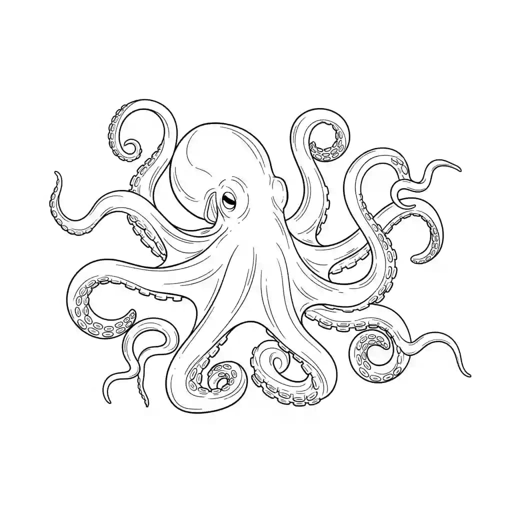 desenho de Polvo para imprimir e colorir