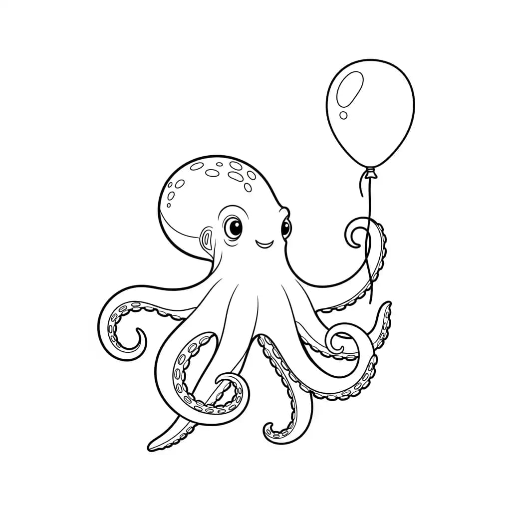desenho de Polvo para imprimir e colorir