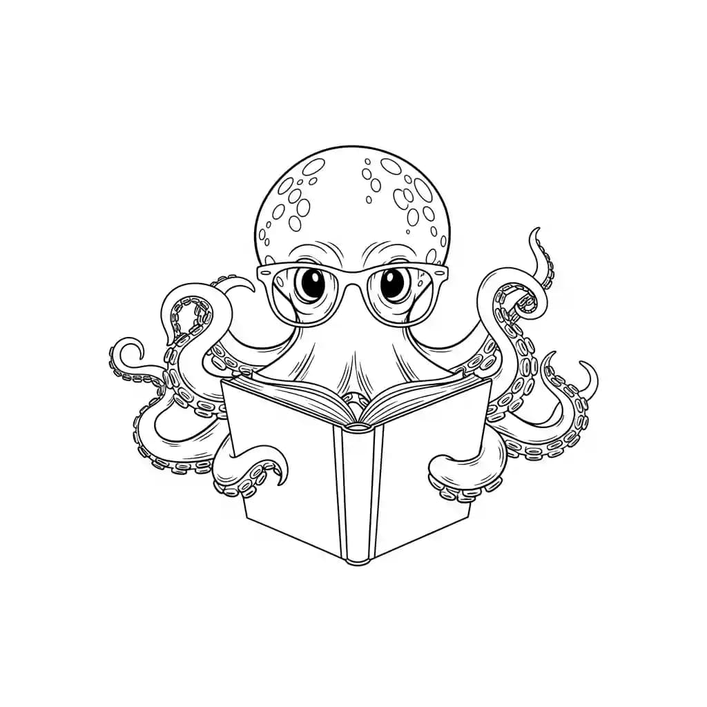 desenho de Polvo para imprimir e colorir