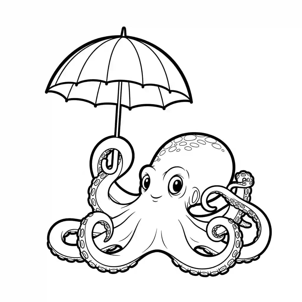 desenho de Polvo para imprimir e colorir