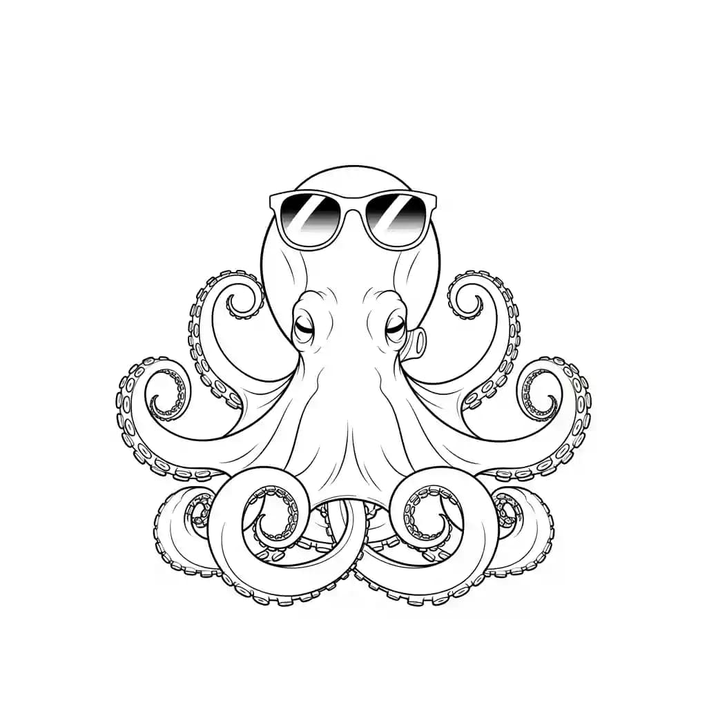 desenho de Polvo para imprimir e colorir