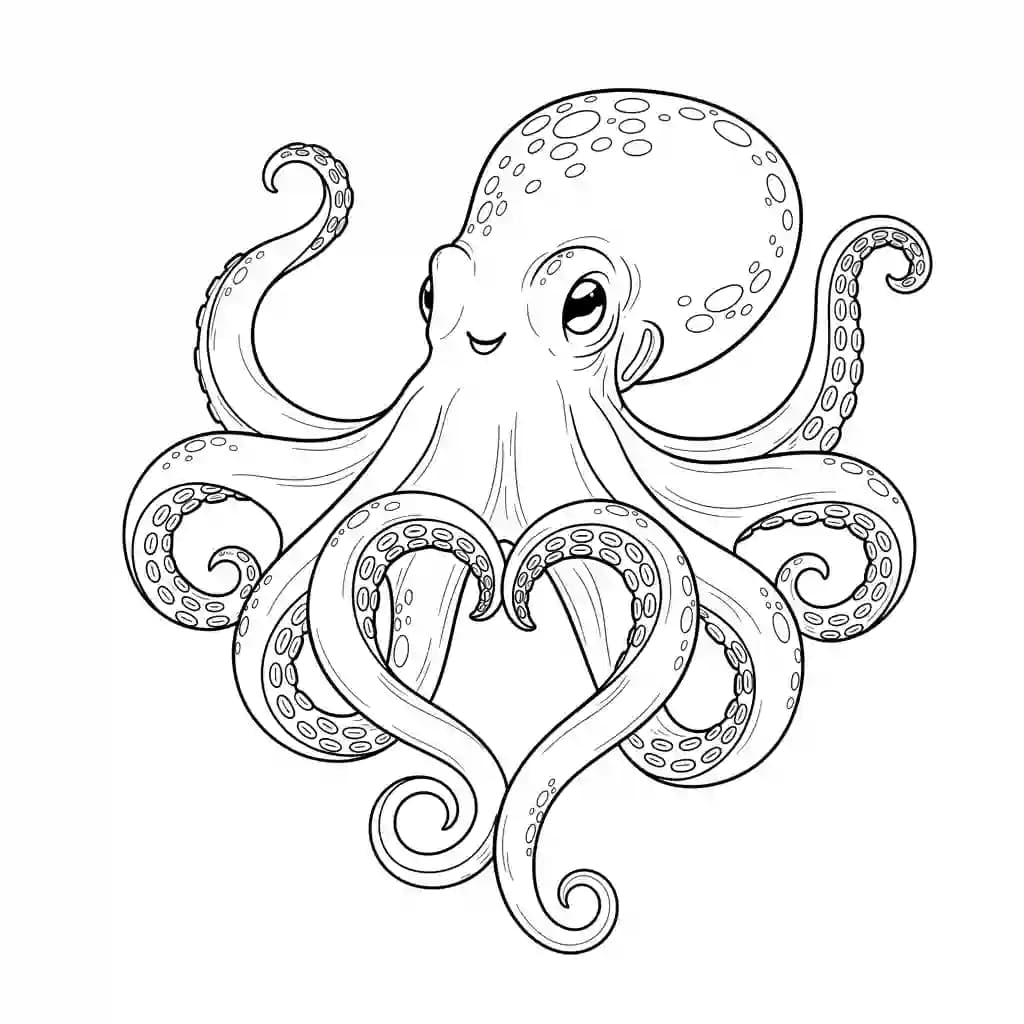 desenho de Polvo para imprimir e colorir