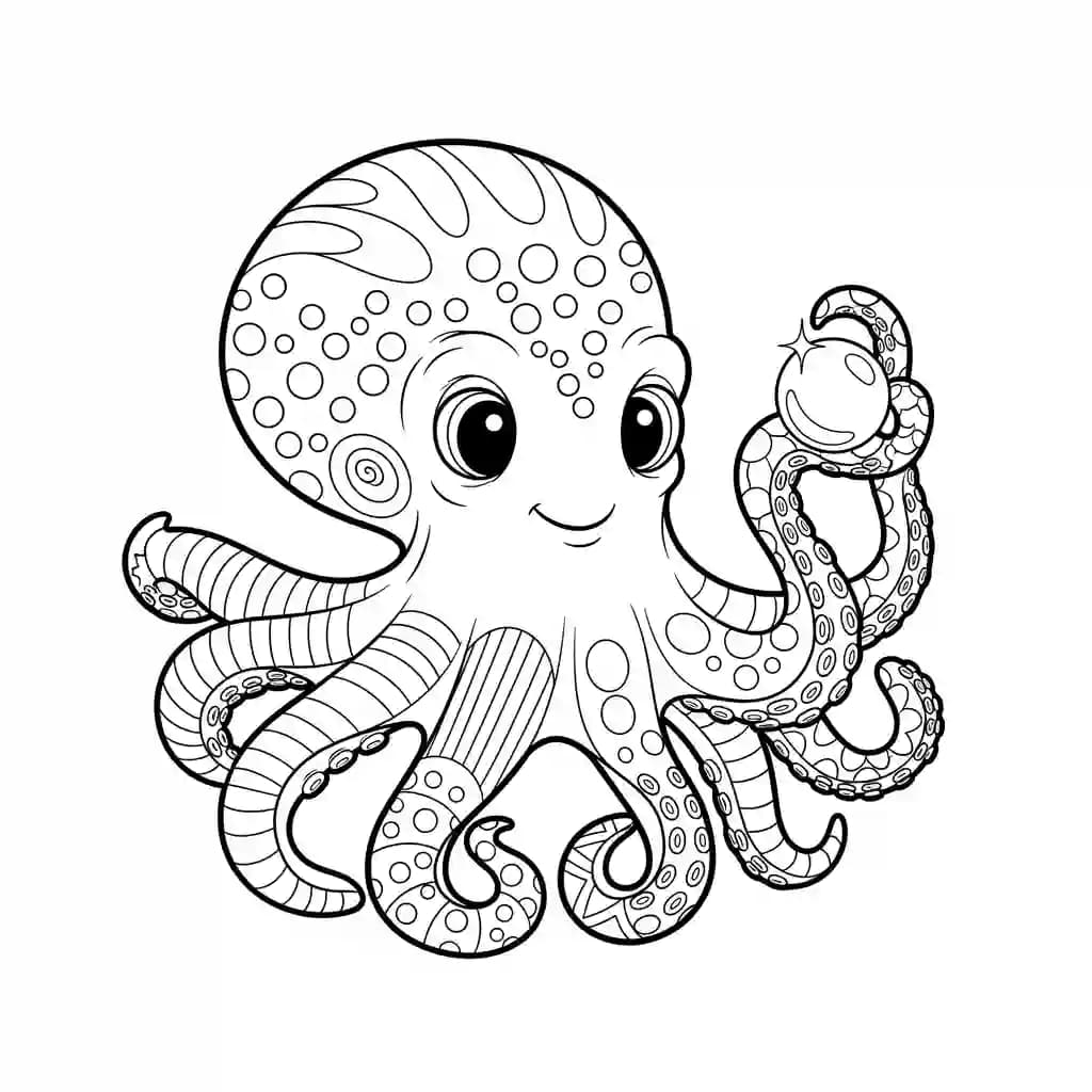 desenho de Polvo para imprimir e colorir