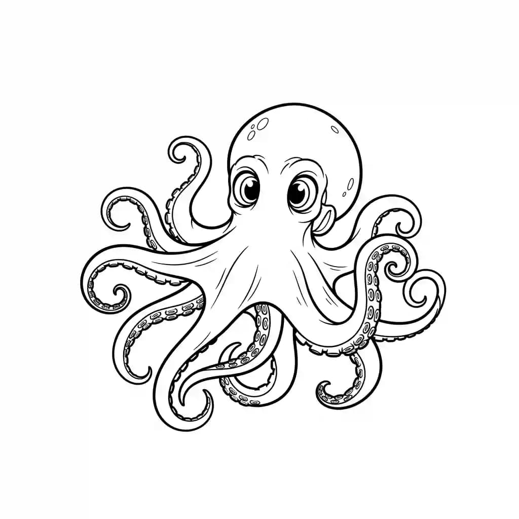 desenho de Polvo para imprimir e colorir