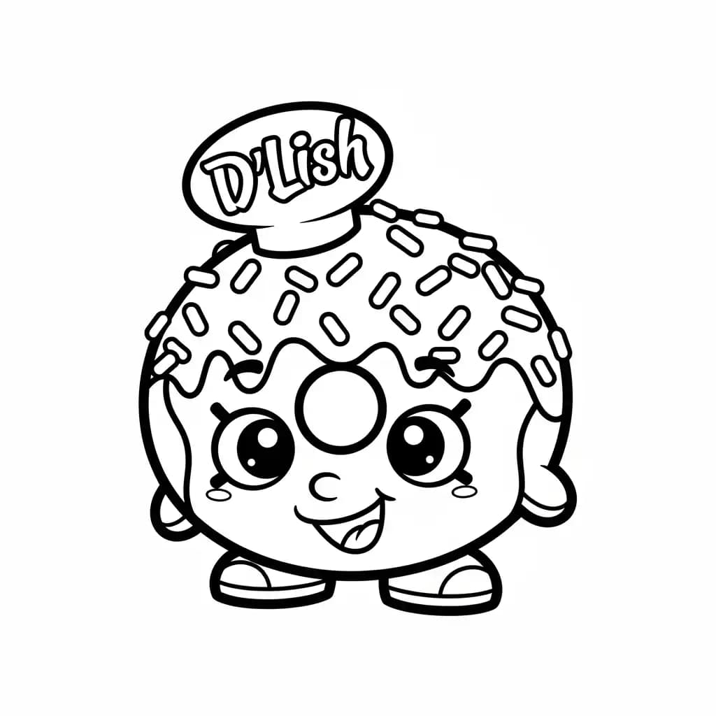 desenho de Shopkins para imprimir e colorir