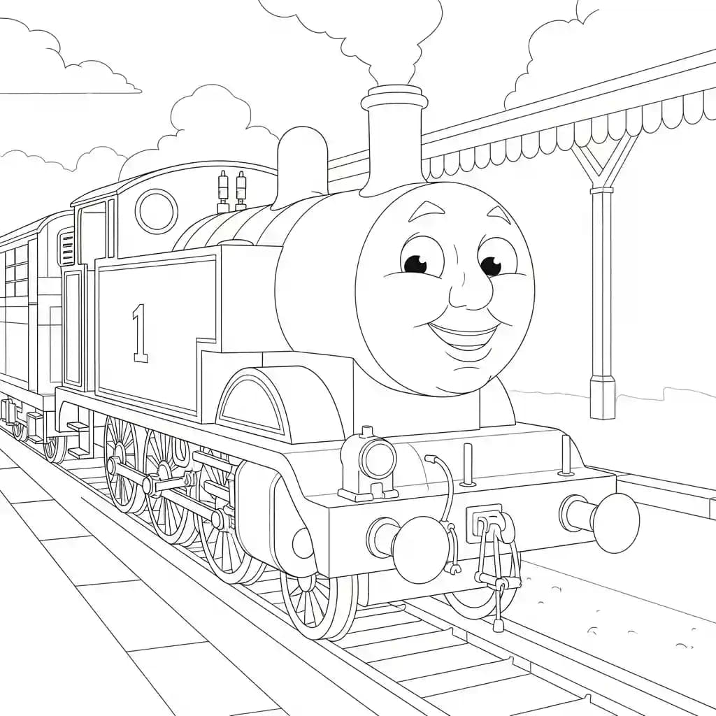 desenho de Thomas e Amigos para colorir