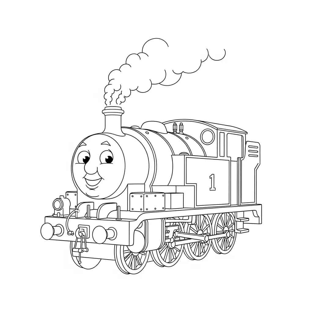 desenho de Thomas e Amigos para colorir