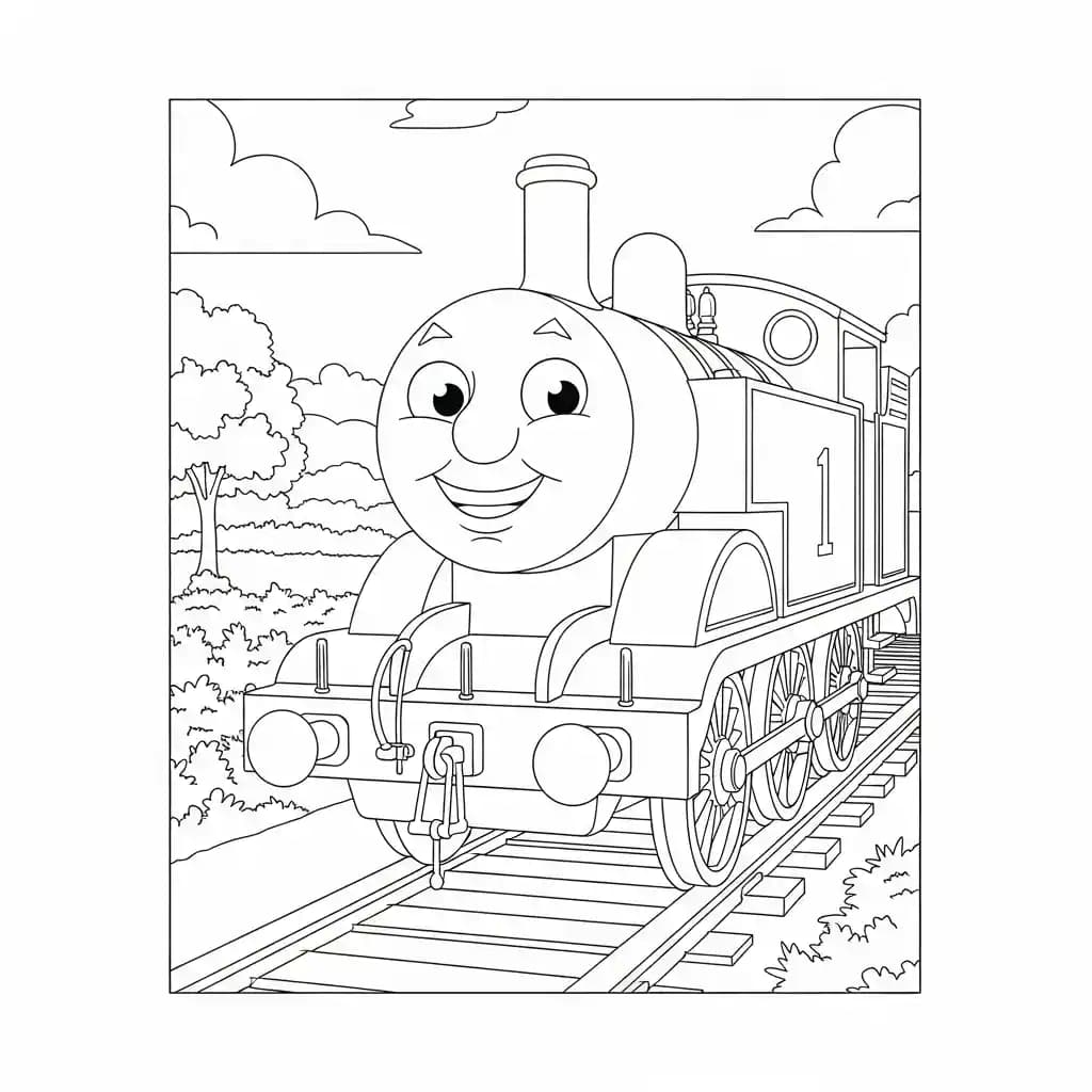 desenho de Thomas e Amigos para colorir