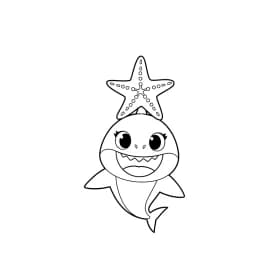 Desenho do Baby Shark para Colorir e Imprimir