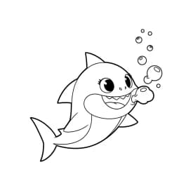 Desenho do Baby Shark para Colorir e Imprimir