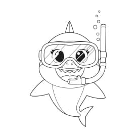 Desenho do Baby Shark para Colorir e Imprimir