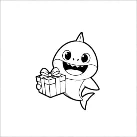 Desenho do Baby Shark para Colorir e Imprimir