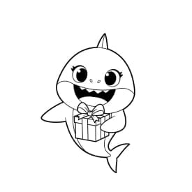 Desenho do Baby Shark para Colorir e Imprimir