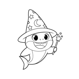 Desenho do Baby Shark para Colorir e Imprimir