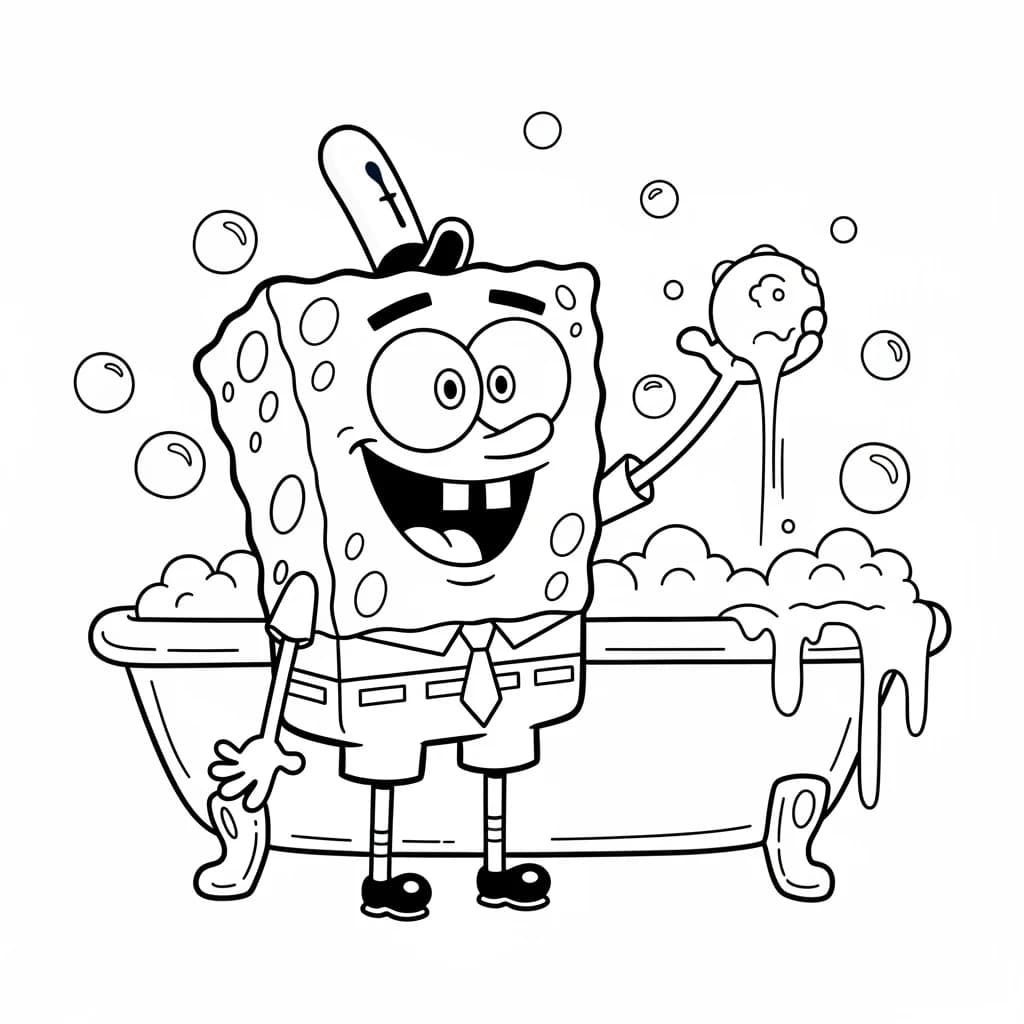 Desenhos do Bob Esponja para Colorir e Imprimir