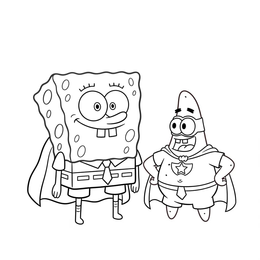 Desenhos do Bob Esponja para Colorir e Imprimir