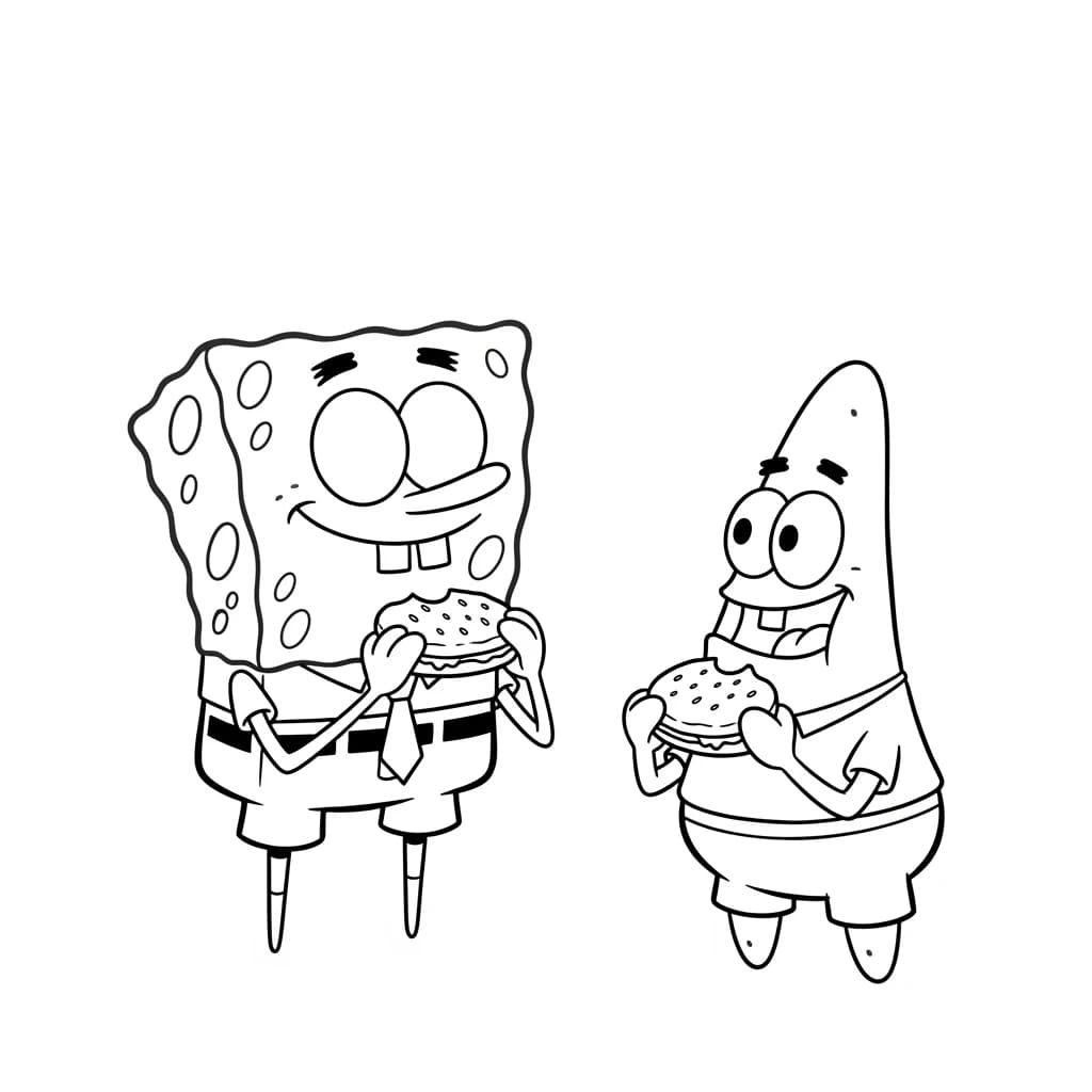 Desenhos do Bob Esponja para Colorir e Imprimir