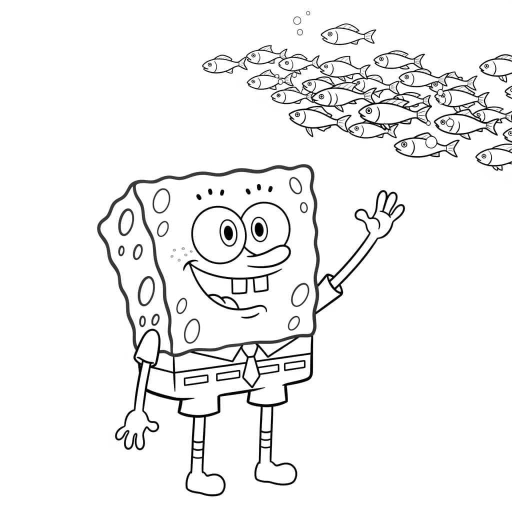 Desenhos do Bob Esponja para Colorir e Imprimir