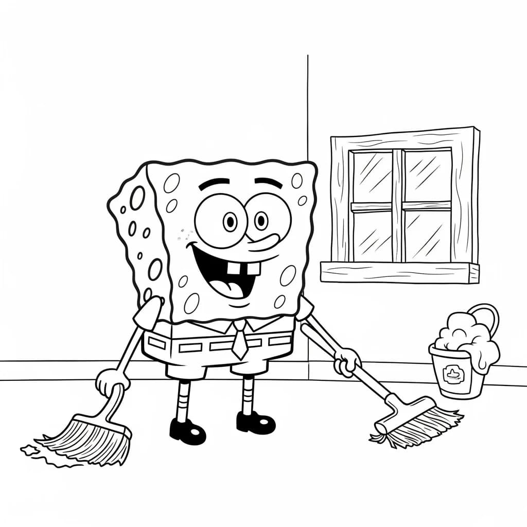 Desenhos do Bob Esponja para Colorir e Imprimir