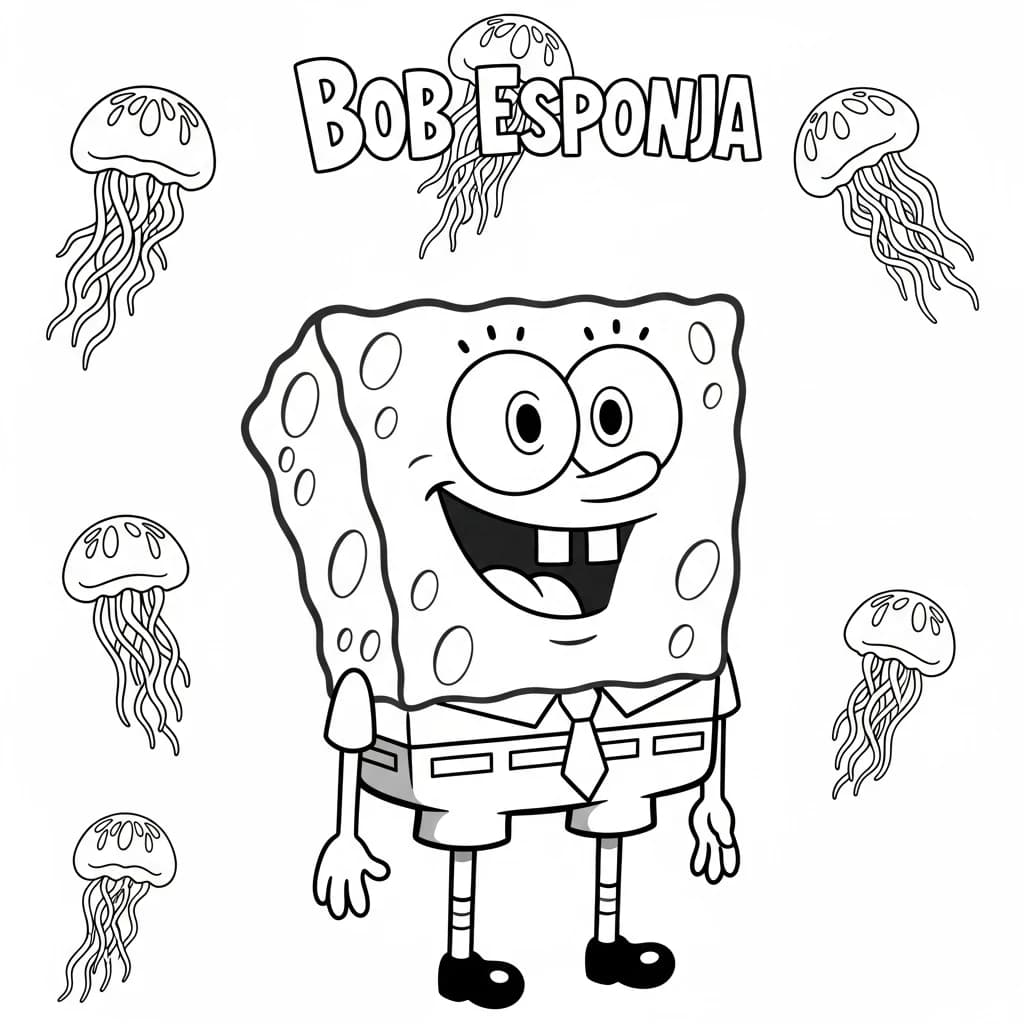 Desenhos do Bob Esponja para Colorir e Imprimir