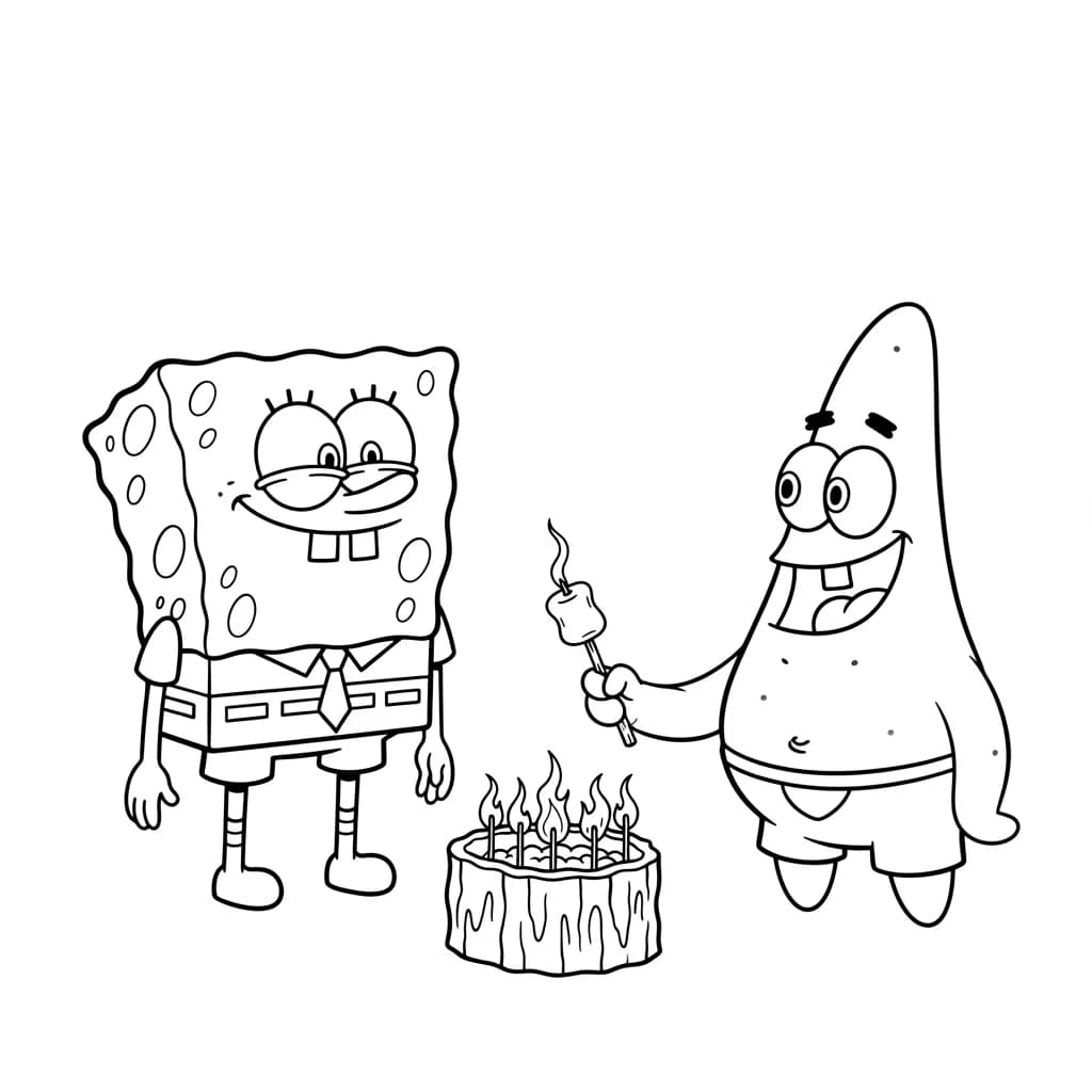 Desenhos do Bob Esponja para Colorir e Imprimir