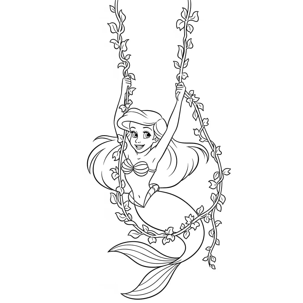 Desenhos da Ariel para Imprimir e Colorir