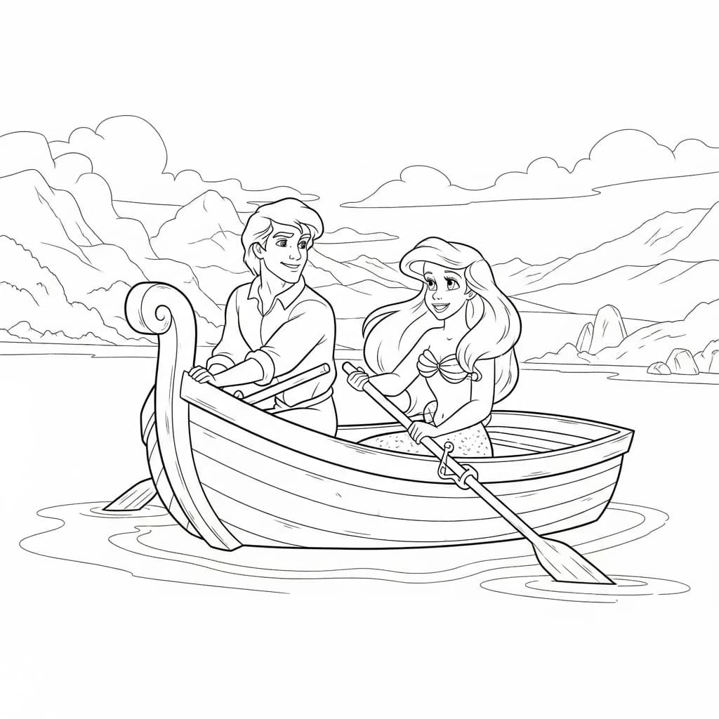 Desenhos da Ariel para Imprimir e Colorir