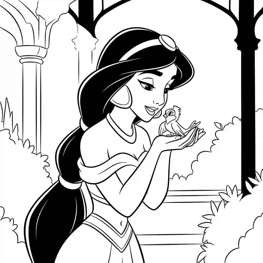 Desenhos da Jasmine para Colorir