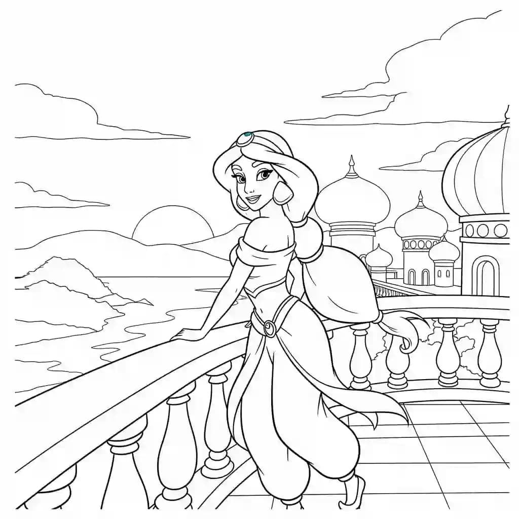 Desenhos da Jasmine para Colorir
