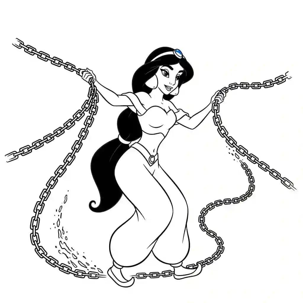 Desenhos da Jasmine para Colorir
