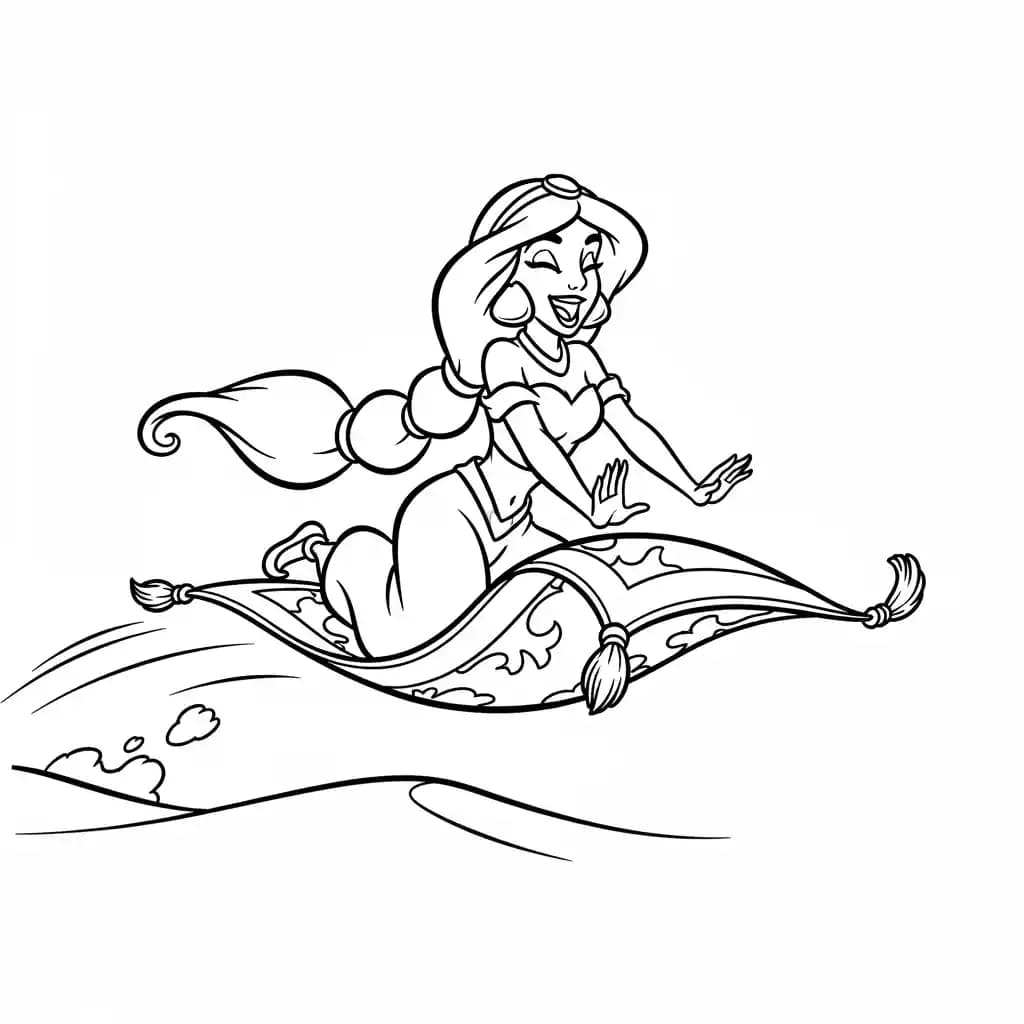 Desenhos da Jasmine para Colorir