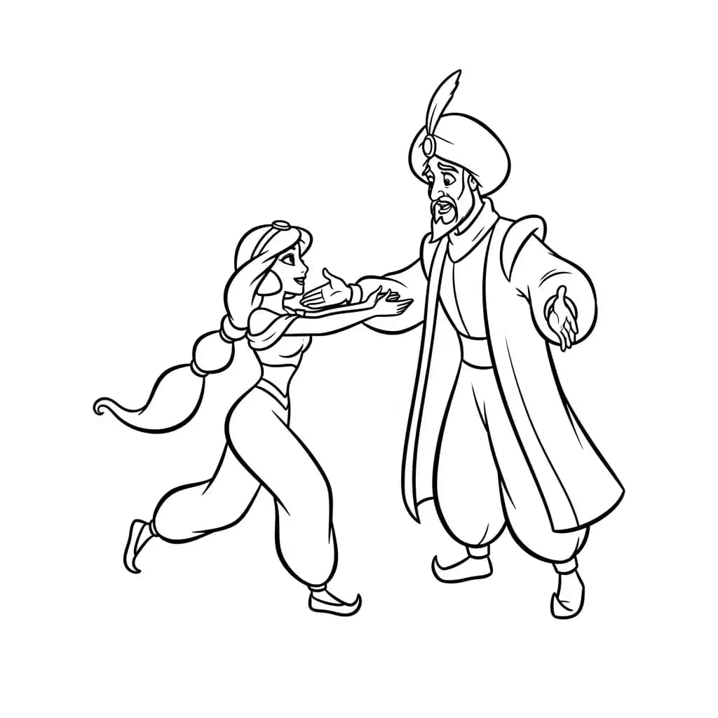 Desenhos da Jasmine para Colorir